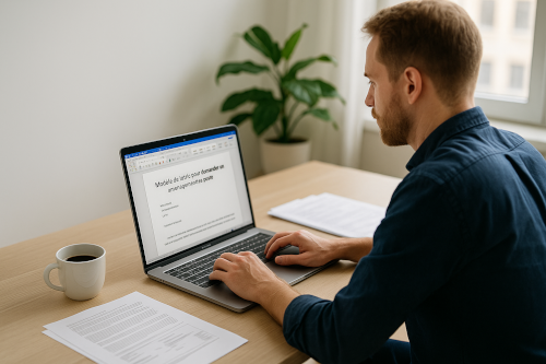 Modèle de lettre pour demander un aménagement de poste